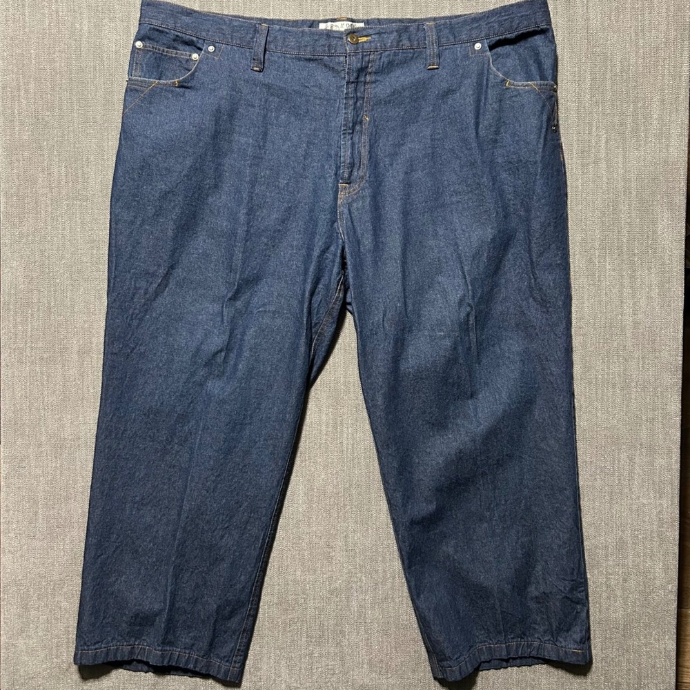 Il Canto Jeans Mens 50R Blue Dark Wash Straight Leg Cotton Italian Designer